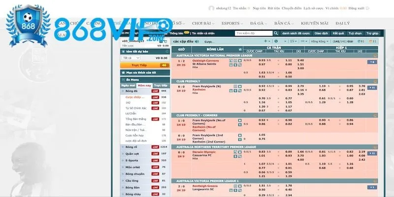 Chơi thể thao 868Vip cực đã tại CMD368