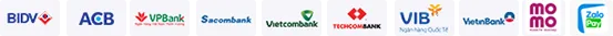 Ngân hàng hổ trợ thanh toán 868vip