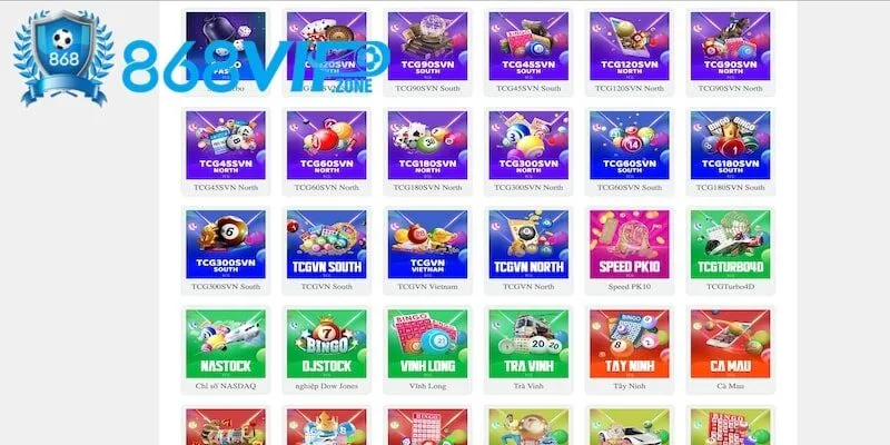 TCG - Sảnh xổ số 868Vip thú vị