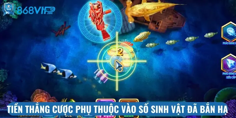 Tiền thắng cược phụ thuộc vào số sinh vật đã bắn hạ