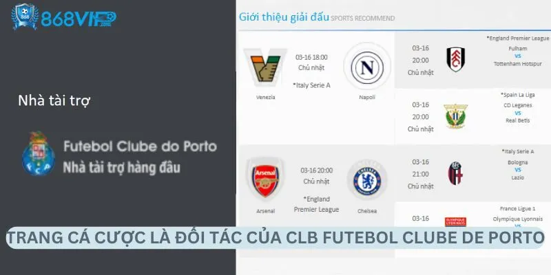 868vip hiện là đối tác của CLB Futebol Clube de Porto 868vip hiện là đối tác của CLB Futebol Clube de Porto